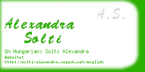 alexandra solti business card